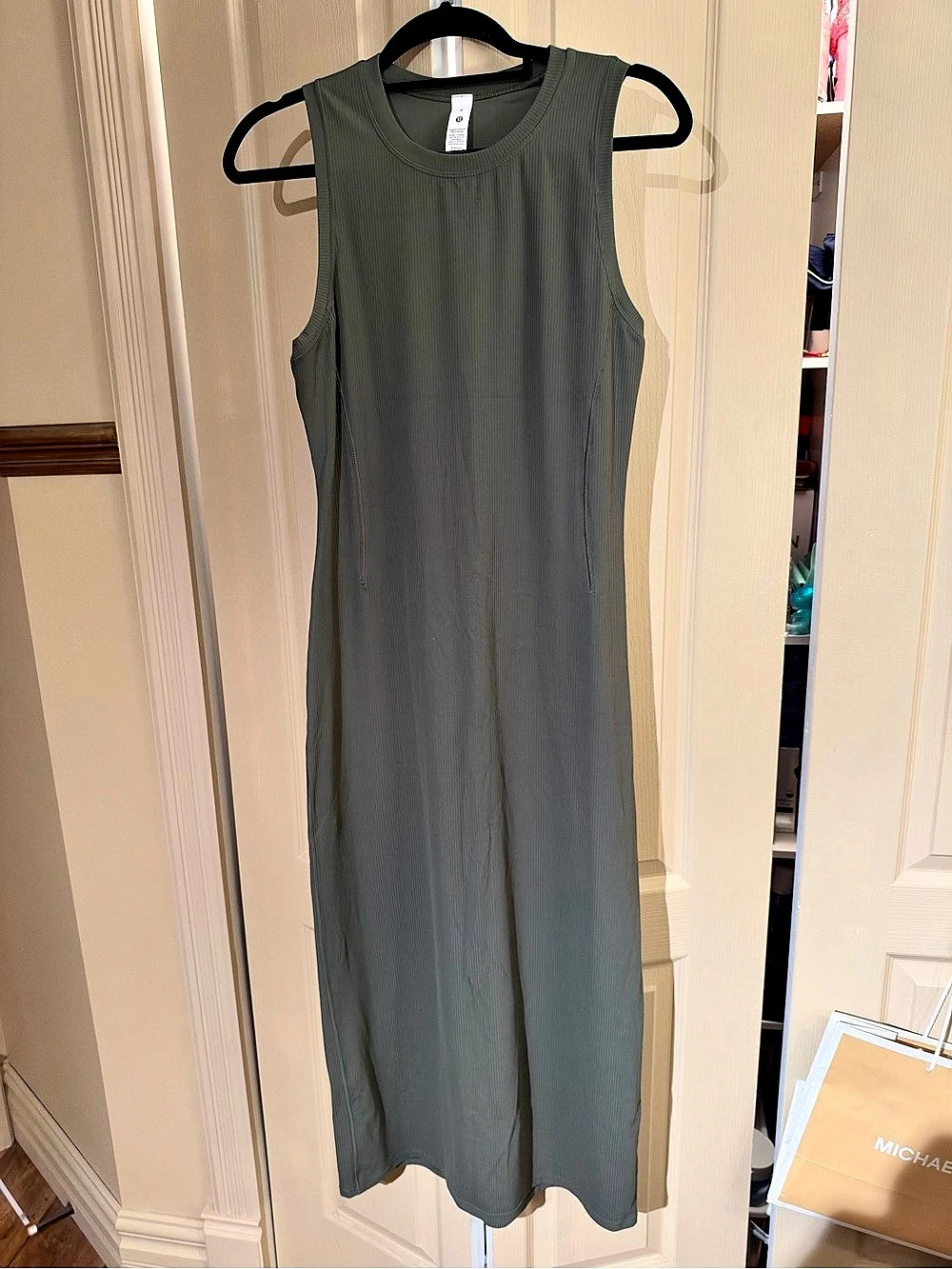 lululemon All Aligned Ribbed long Dress Green Size 8
